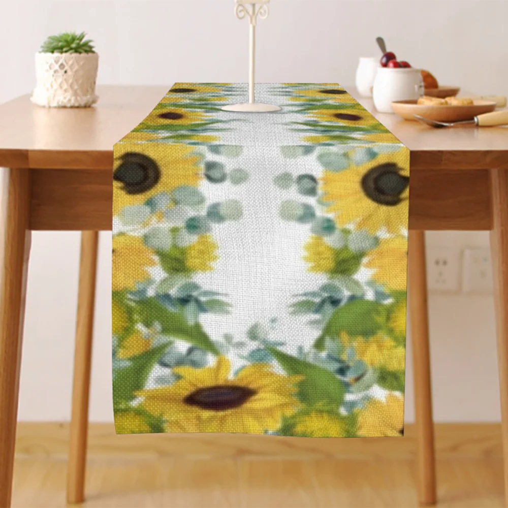 

summer Table Runner for Table decoration and accessories flower pattern Table Runner 13x72inch Tablecloth party Decor