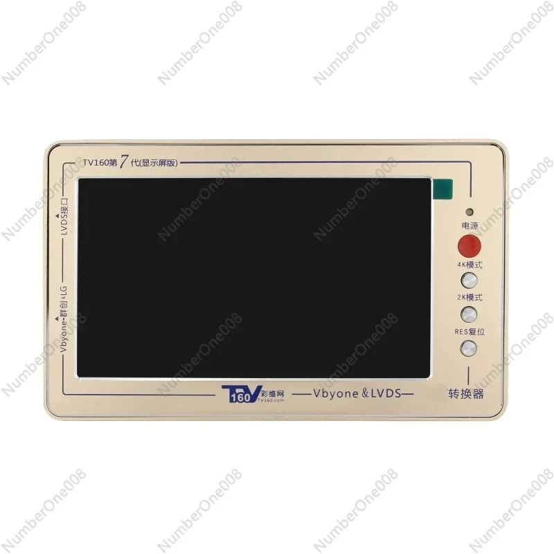 

TV160 7th Generation Mainboard Tester Tool LCD Display Vbyone LVDS To HDMI-compatible Converter+7 Adapter Board