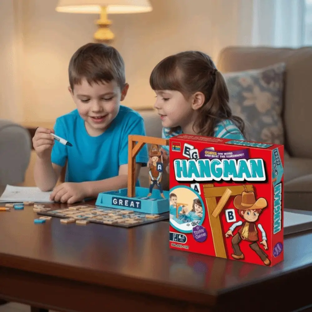 

Multiplayer Magnetic Hangman Board Games Interactive Develop Intelligence Hangman Mystery Word Game with Two-Player