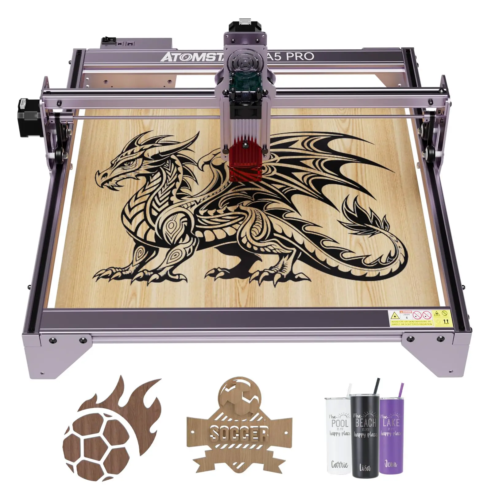 40W Laser Engraving Machine Desktop Laser Engraver Kit CNC Wood Milling Cutter for Plastic Rubber Metal Acrylic