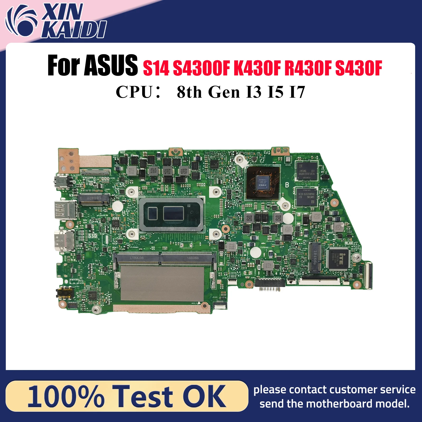 

X430FN Материнская плата для ноутбука ASUS VivoBook S430F K430F S4300F X430FN X430F S14 V430F X430FA R430F Материнская плата с процессором I3 I5 I7