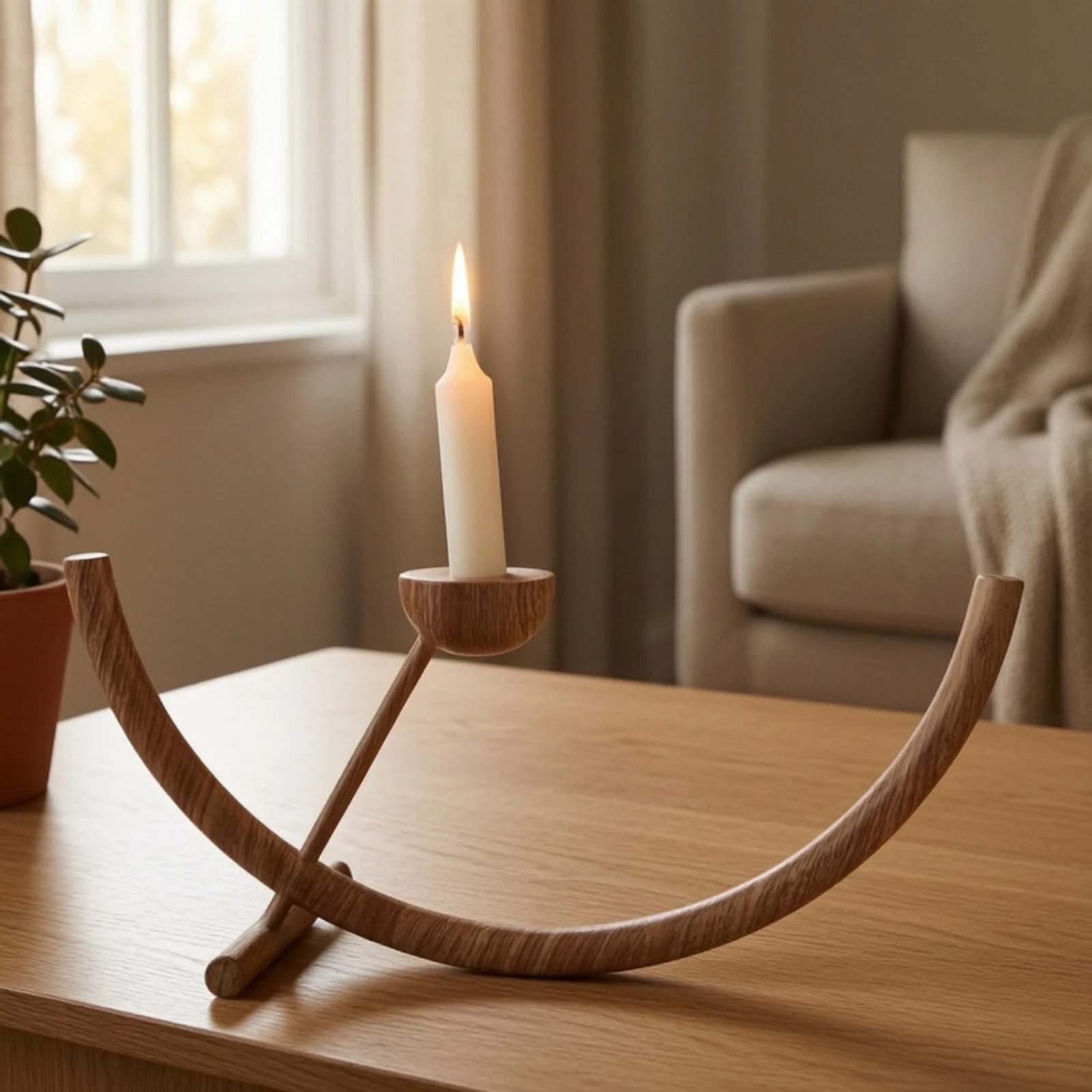 portacandele-da-tavolo-scultoreo-bougeoir-con-struttura-aperta-design-geometrico-finitura-effetto-legno-per-tavolo-da-pranzo-ingresso-esposizione