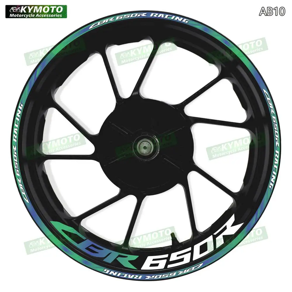For Honda CBR650R CBR 650R motorcycle accessories 17-inch front and rear wheel gradient stickers fairings and wheel hub decorate 4