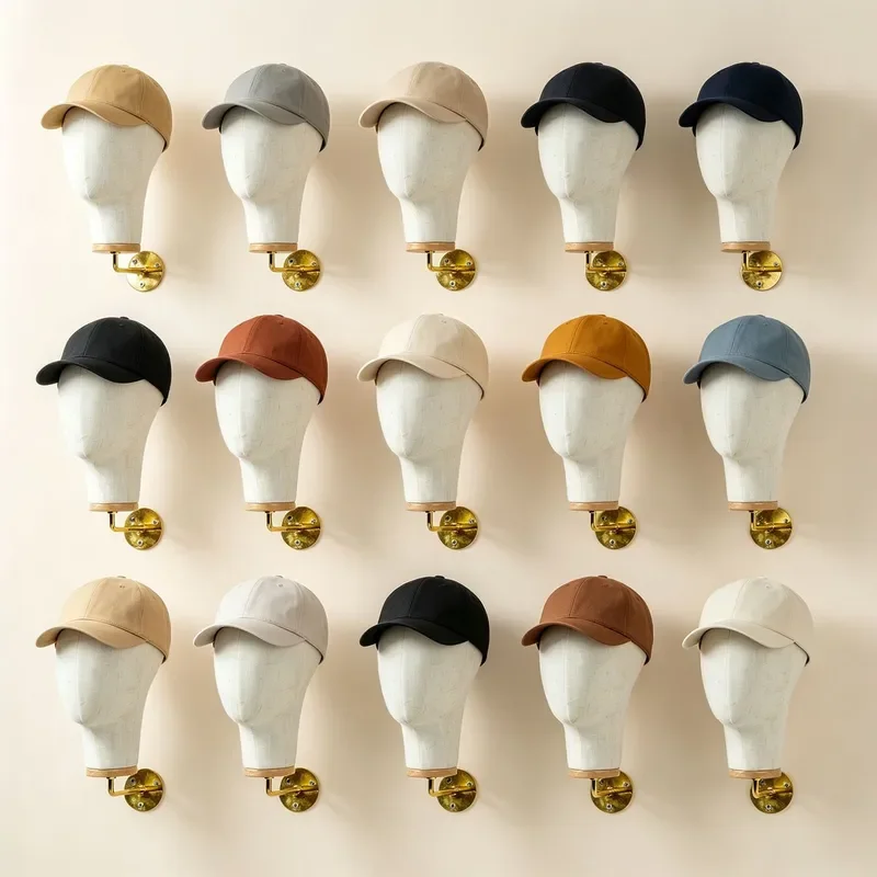 Wall Mounted Hat Display Rack Wig Mannequin Head Model for Cap Storage Cloth Head Form Props Wig Stand Holder