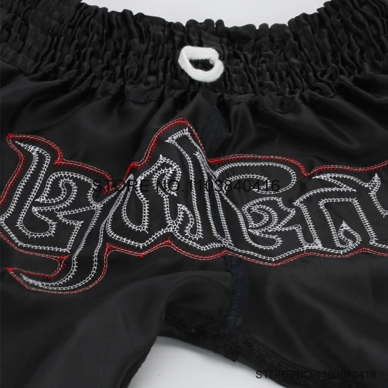 Muay Thai Shorts Men Thai Boxing Shorts Women Child Embroidery Martial Arts MMA Training Clothes Gym Kickboxing Cage Fight Pants