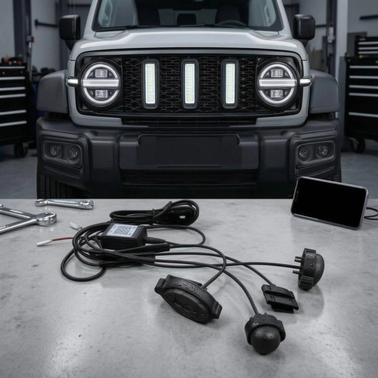 Front Grille LED Light Kit Multi-Module Amber Grille Lights