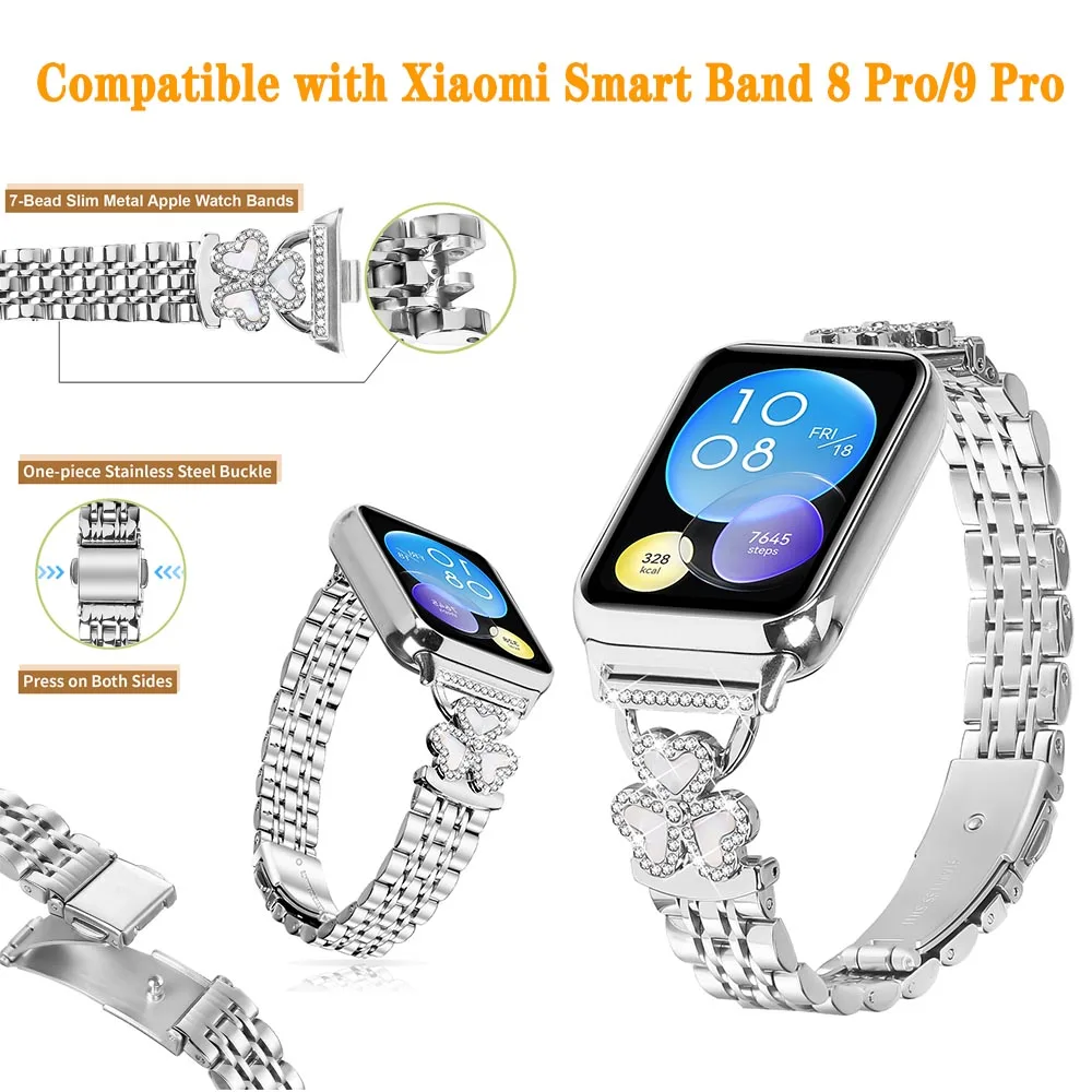 

Ремешок для часов Xiaomi Smart Band 8 Pro/9 Pro, модный деловой ремешок для Xiaomi Smart Band 8 Pro/9 Pro, аксессуары для ремешка для часов