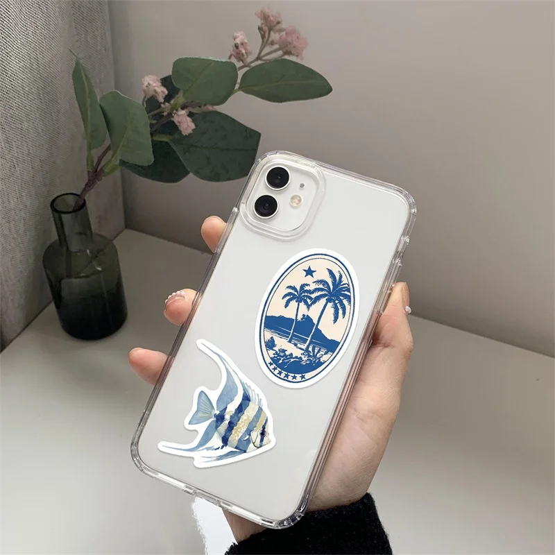 10/30/50 قطعة Kawaii INS الأزرق PVC لزجة ملصق الجمالية DIY بها بنفسك الديكور سكرابوكينغ لوازم المحاسبة اليدوية #5