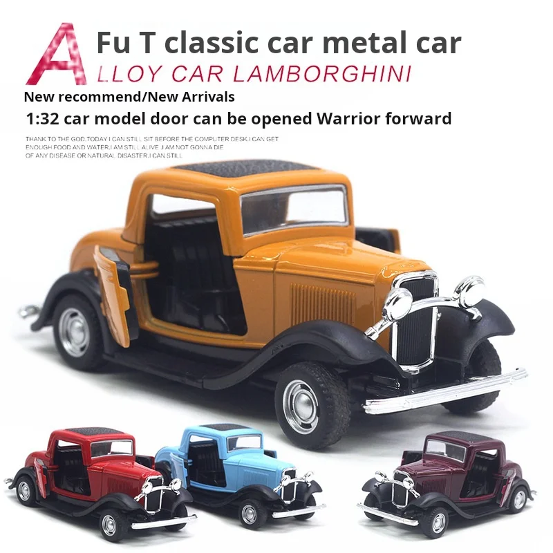 1:32 Alloy Diecast Classic Ford Mustang GT 1967 GT500 Vintage Model Classic Pull Back Toy Car Miniature Vehicle Replica Kid Gift