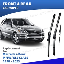 LHD Front Rear Windshield Wiper Blades For Mercedes-Benz M ML GLE Class W163 W164 W166 W167 1998-2023 Windscreen Accessories