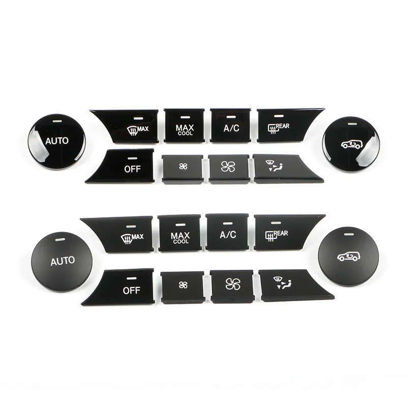 

For Mercedes-Benz C M G Level GLK CLS CLK GL Black Car Central Air Conditioning Auto Switch Button Cover Trim Stickers