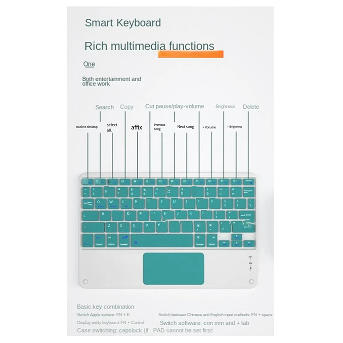 Capa Protetora com Teclado para Tablet, Capa para Xiaomi Pad 5 e 5 Pro