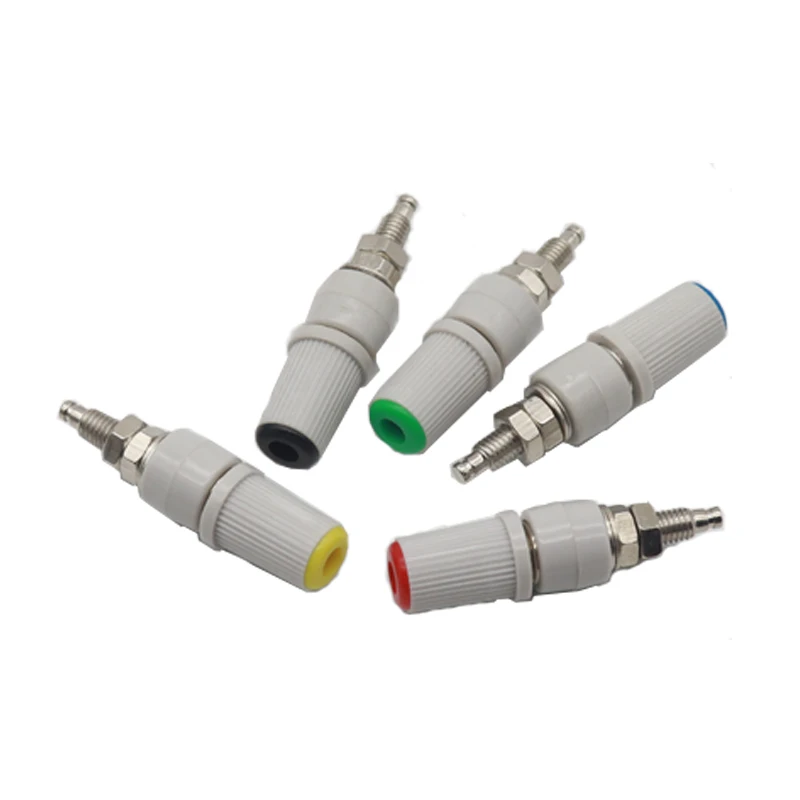 【5-2PCS】4mm Female Banana Jack Socket High Current 30A M5 Type Terminal Binding Post Panel Socket Test Wiring Voltage Regulator