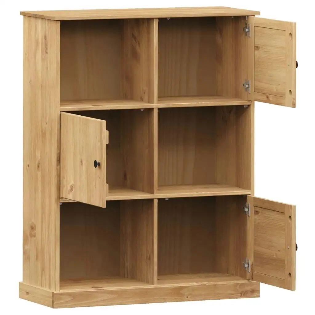 Librería VIGO de madera maciza de pino - Solución de almacenamiento elegante de 35,4x13,8x45,1 pulgadas