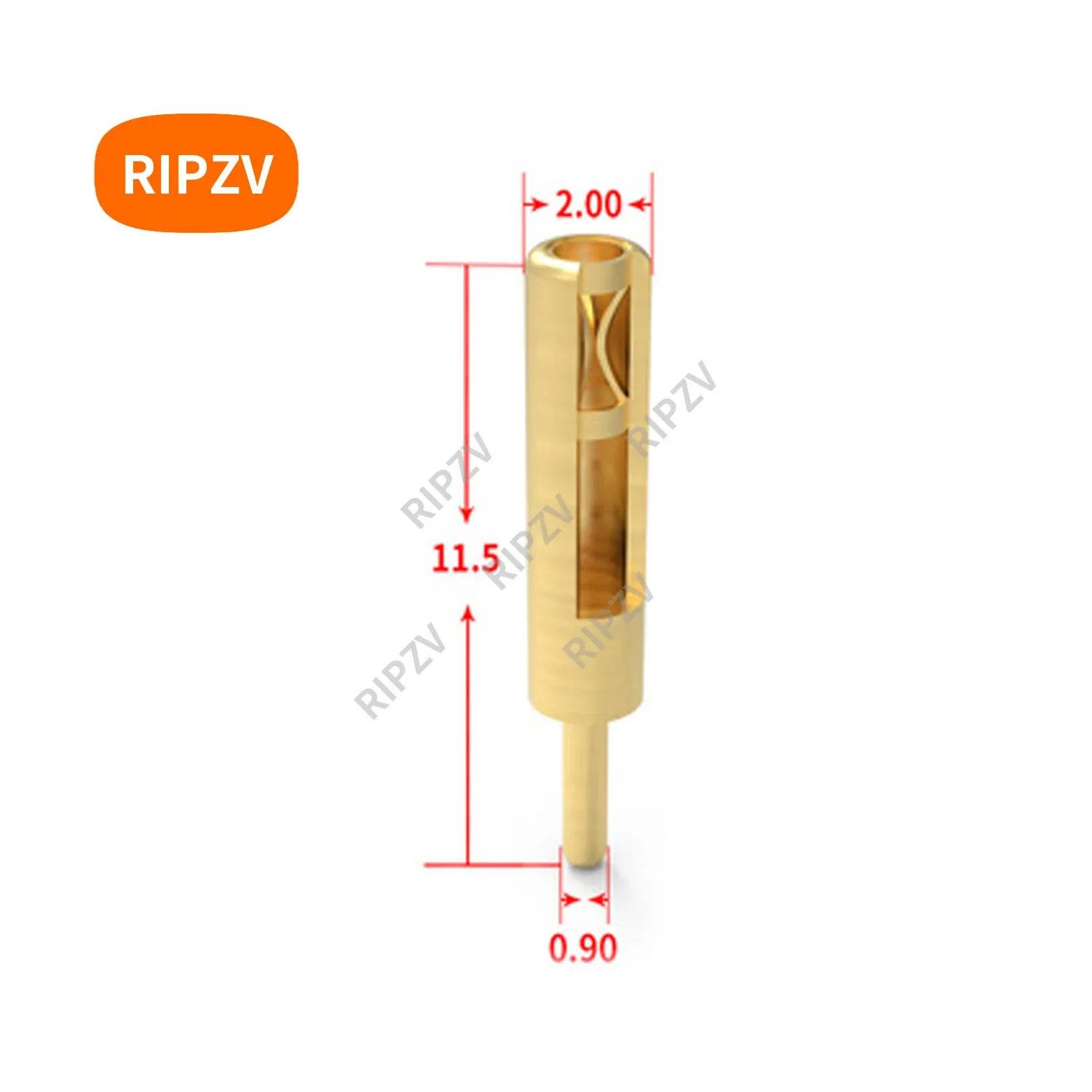 2x11.5mm Jack pin crown spring terminal adapter sensor socket male / female plug to plug connector RIPZV hole 0.8mm