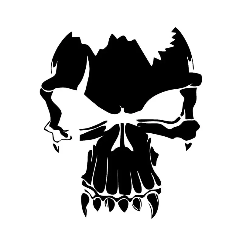 

Creative Cute Skull Decals High Quality Car Window Decoration Personality Pvc Waterproof Decals Black/white, 15cm*13cm