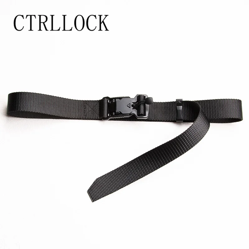 CTRLLOCK Techwear 3cm cinghie magnetiche automatiche con fibbia cintura in Nylon per esterni Streetwear Hiphop