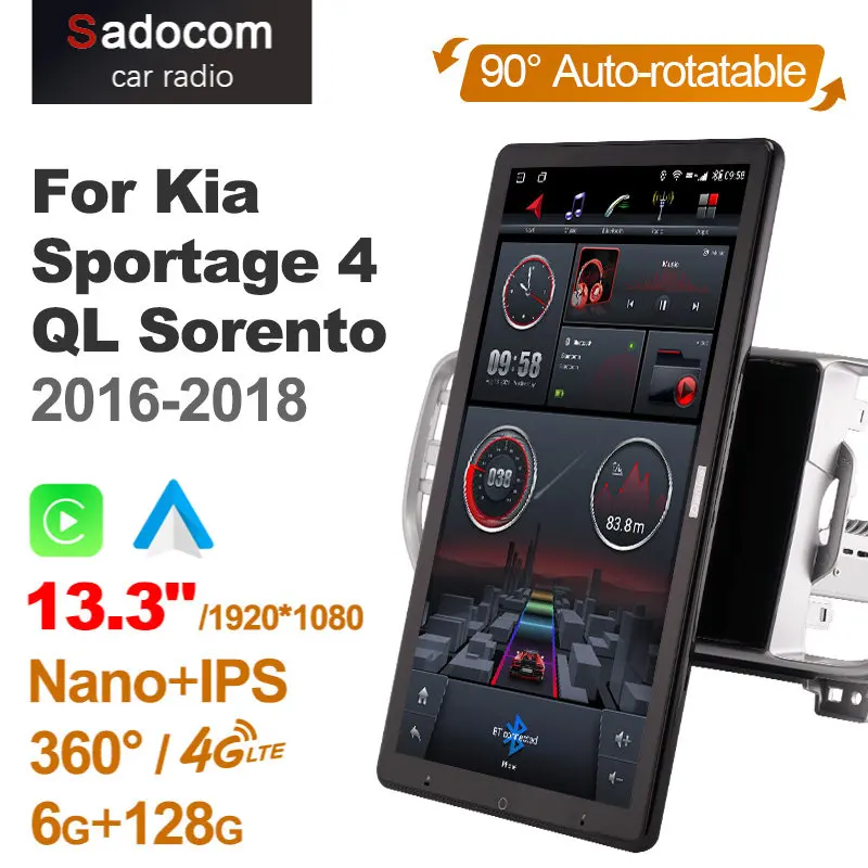 

Автомобильный радиоприемник TS10 Android 10,0 CarPlay для Kia Sportage 4 QL Sorento 2016-2018 13,3 дюйма с поддержкой Quick Charge Nano 1920*1080