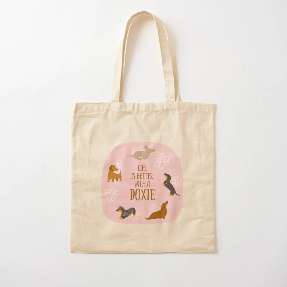 

Life is Better with a Doxie Tote Bag canvas tote shopping bag Canvas Tote Bag