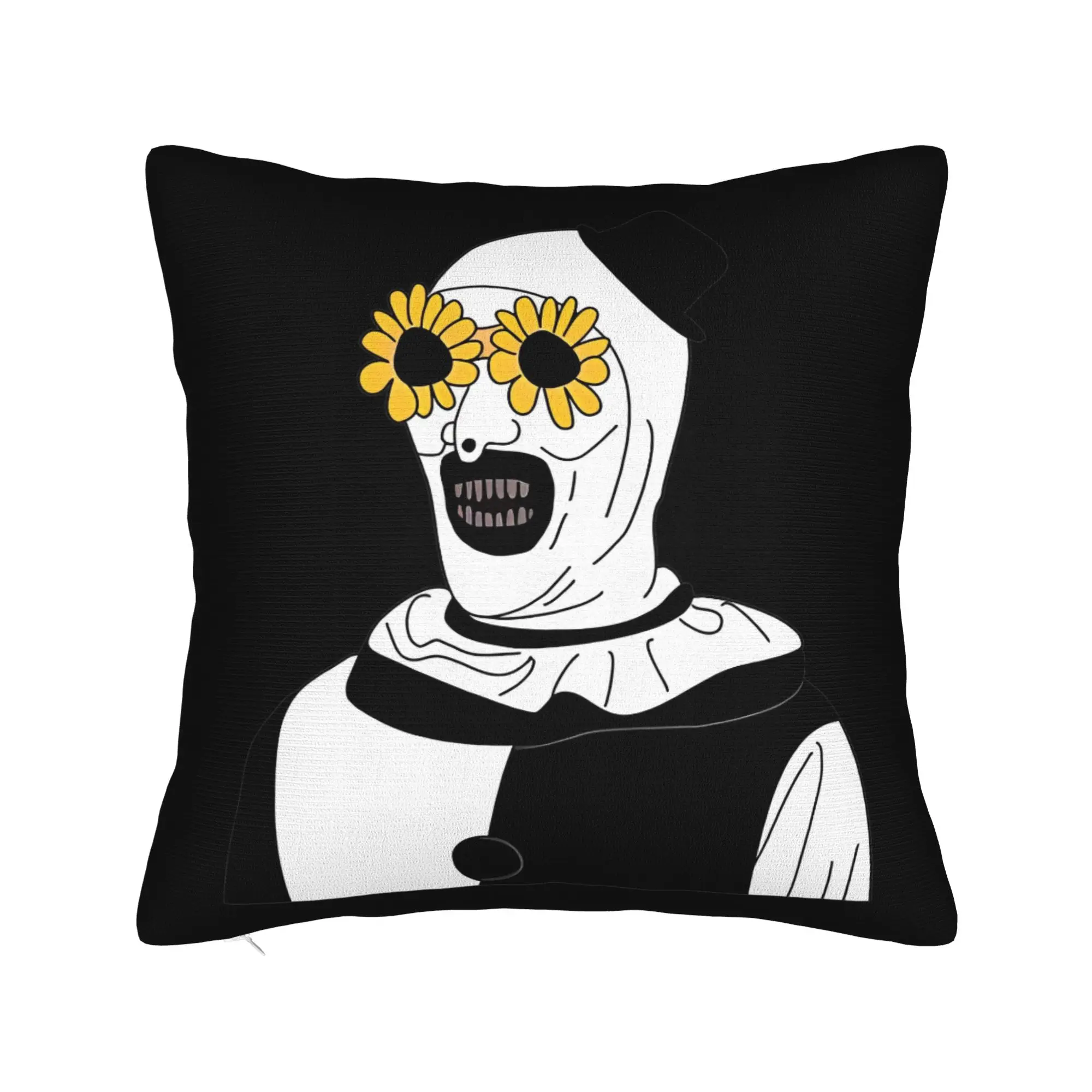 Terrifiers Art The Clown Pillowcase Soft Cushion Cover Gift Halloween Pillow Case Cover Home Zipper