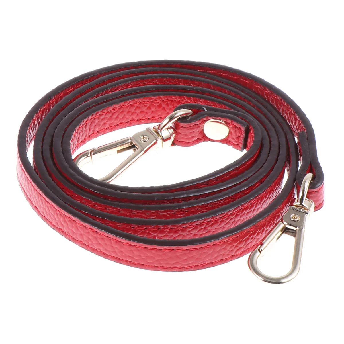 

Red Double-Sided Wide Shoulder Strap Non-Adjustable Pattern Sling Belt For Cowhide Handbag Purse Replacement Bag Handle