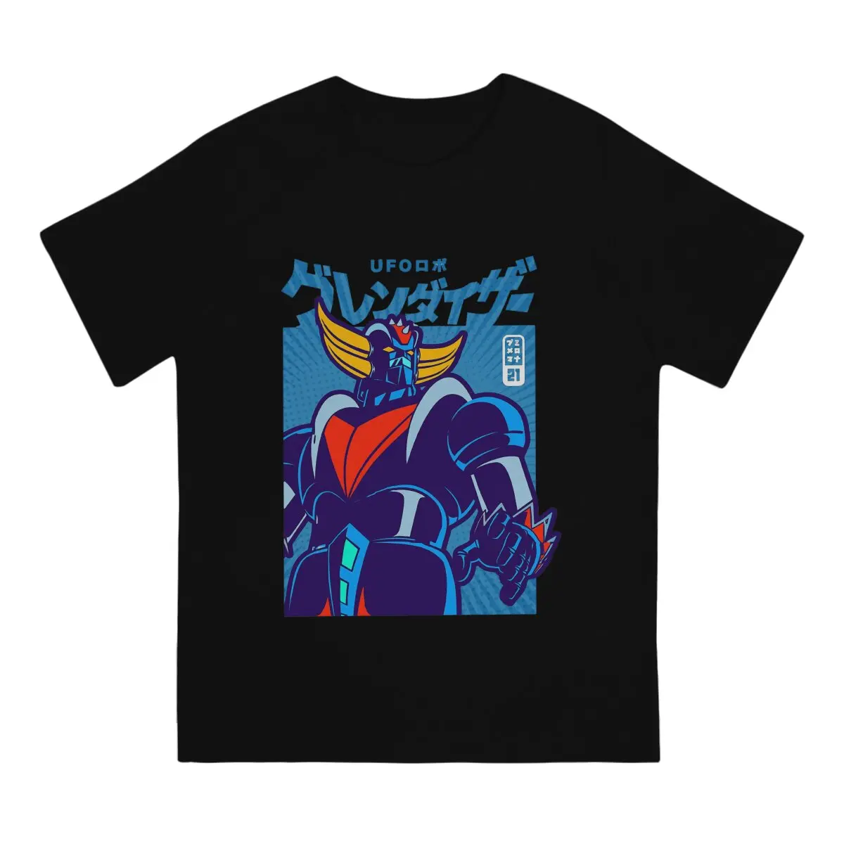 203 POP UFO Robot Grendizer T Shirt Graphic Men's Tees Summer Clothing Harajuku O-Neck TShirt