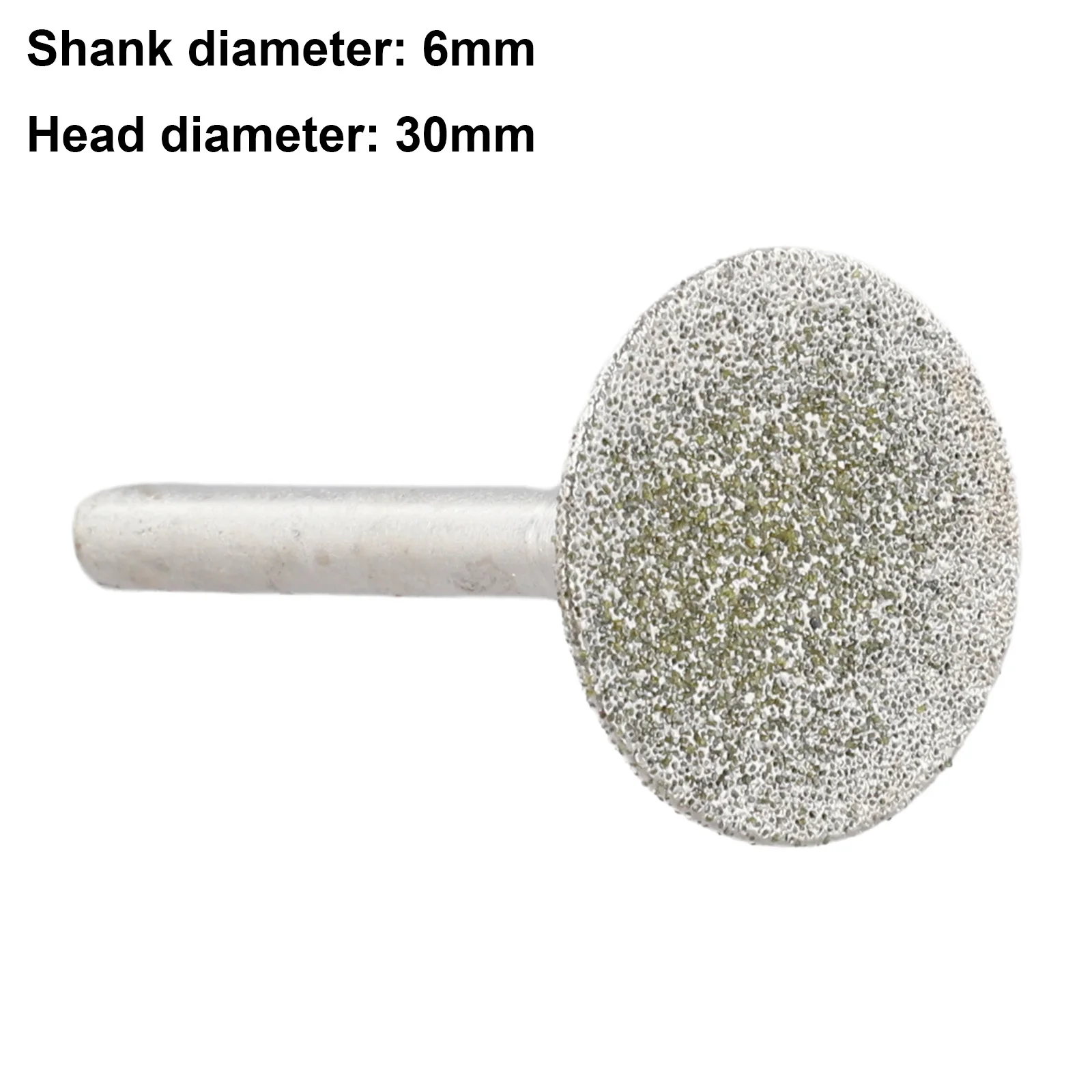 Diamond Grinding Head Mounted Points 8-30mm Cutter Head Stone Jade Carving Tools 6mm Shank Carving Polishing Engraving Tool