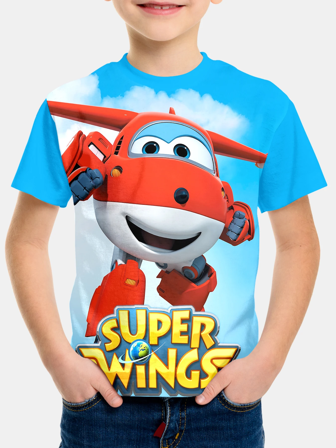 Super Wings Jett 3D Print Baby Clothing 5 to 14 Years Male Outdoor Clothes for Children Boy Girl Child T-Shirt Top Shirts