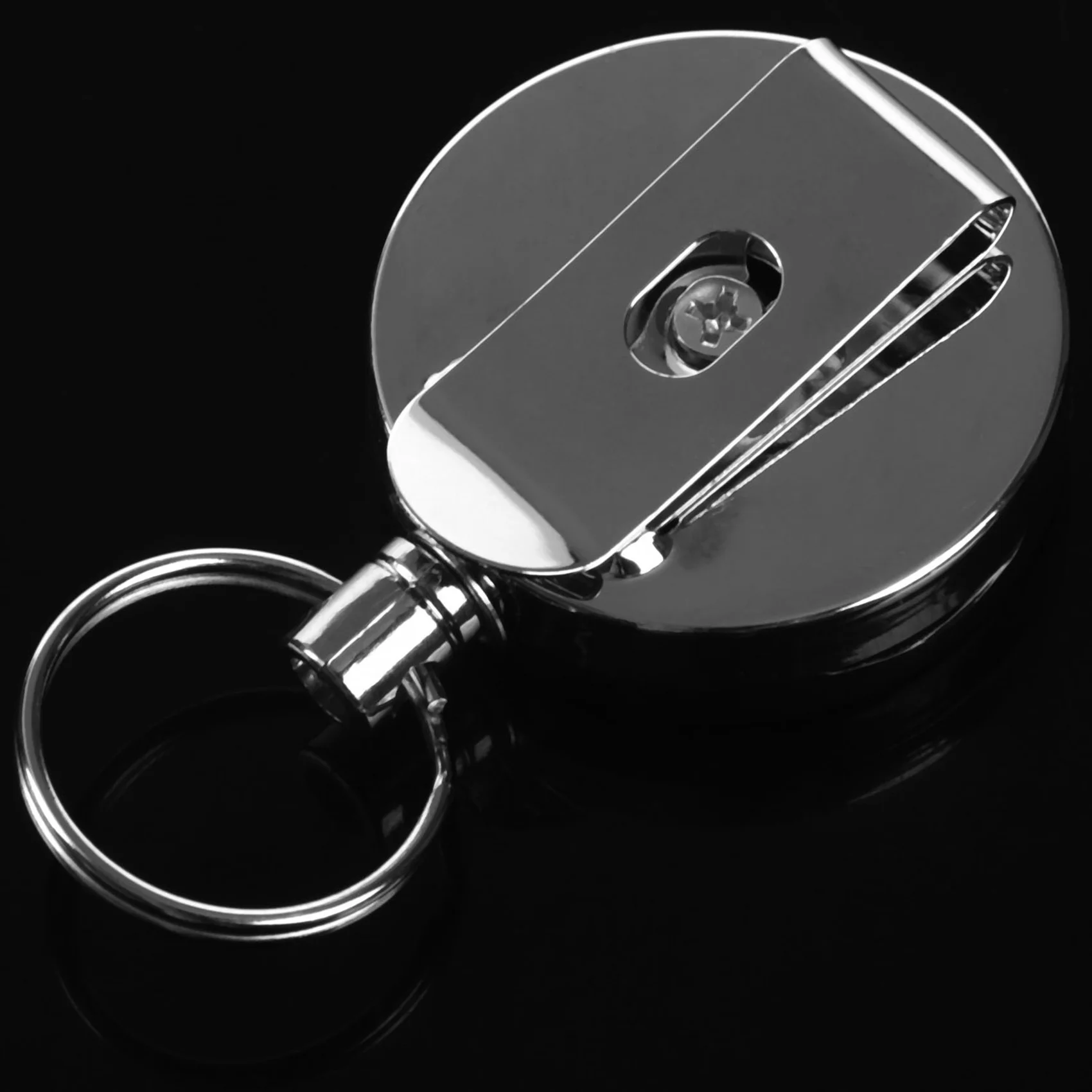 QWE-6Pcs Heavy Duty Retractable Reel Badge ID Holder Belf Clip Nurse Name Card