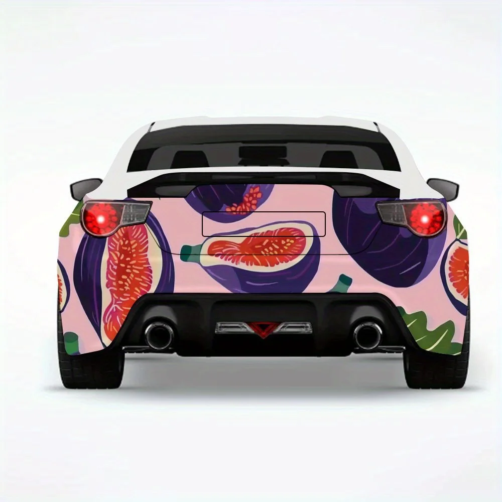 

Рис Иллюстрация Автомобильная наклейкаВиниловая наклейка на заднюю часть автомобиля, водонепроницаемые самоклеящиеся виниловые наклейки для хвоста и бампера автомобиля, Decorat