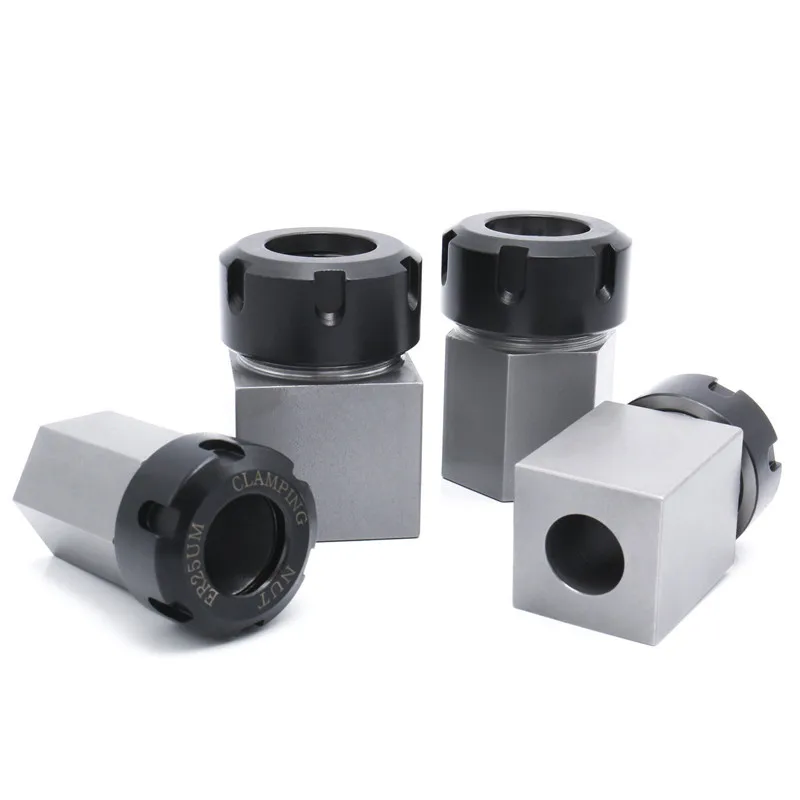 Square Hex ER25 ER32 ER40 Chuck Block Hard Steel Hex ER25 Spring Chuck Seat For CNC Lathe Engraving Cutting Machine Tool holder