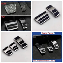 For Ford Fiesta 2013-2022 Ecosport 2012 -2023 Puma 2019 2020 Car Accelerator Pedal Cover Gas Fuel Brake Non-Slip Pad Accessories