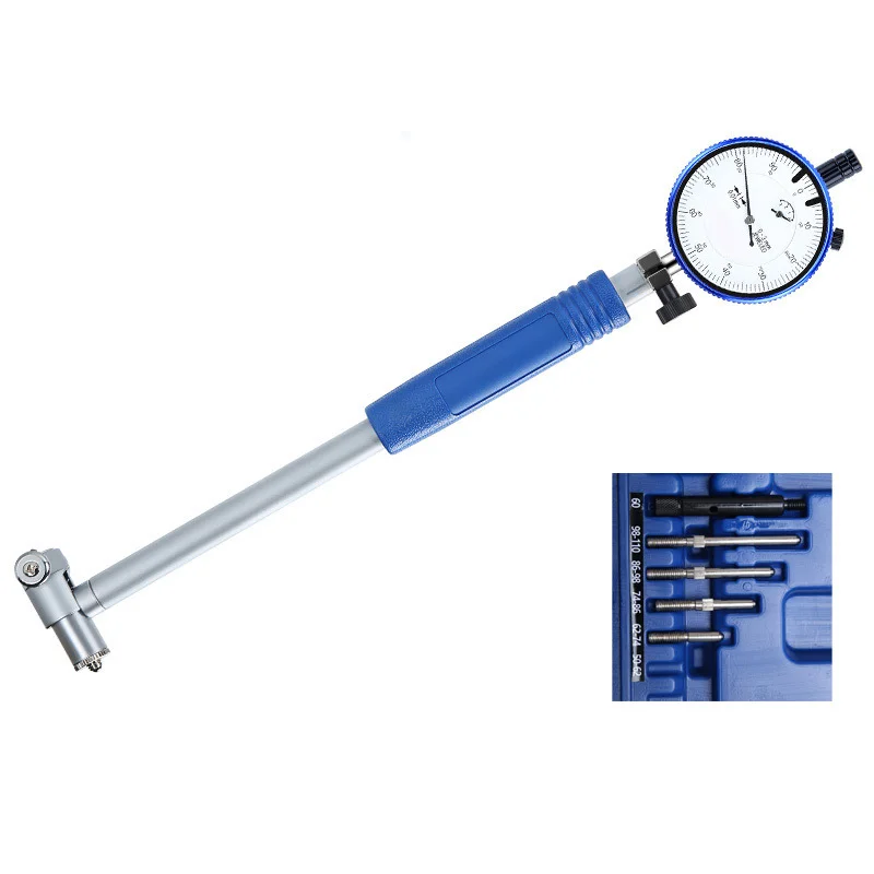 

Mechanical pointer type inner diameter dial indicator 50-160mm indicator scale 0.001mm division value Dial Inside micrometer