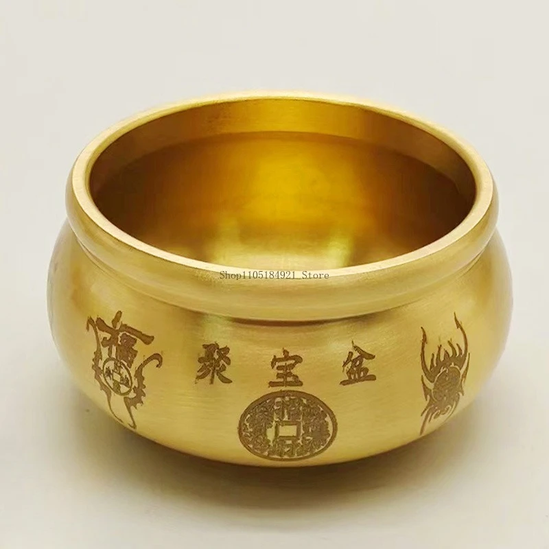 Chinese Brass God of Wealth Cornucopia Offering Incense Burner Household Indoor Worship Buddha Incense Base Aromatherapy Stove
