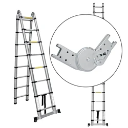 Conector de junta de escalera telescópica plegable, bisagra de cabeza de articulación de hierro, aleación de aluminio, plutonio, 0 grados, 180