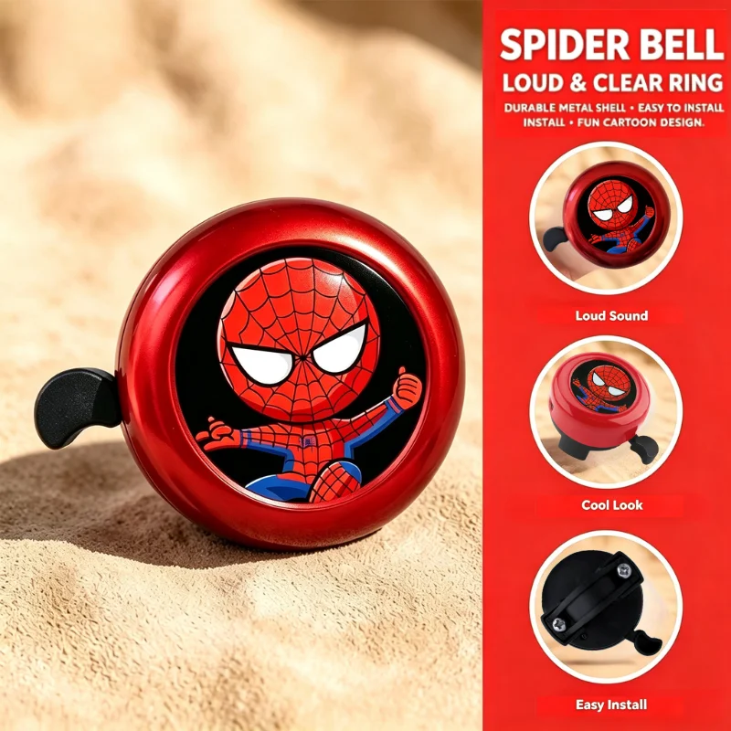 Bike Bell - Sonnette de vélo tendance Marvel Spider-Man,