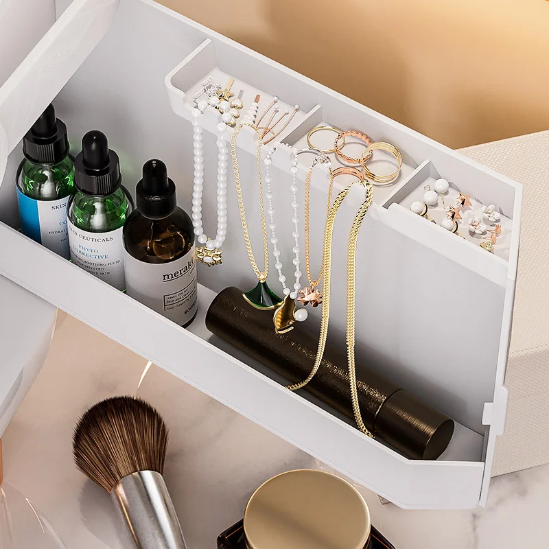 Cosmetics Storage Box, Dust-proof, Skin Care Product, Desktop Organizer, Finishing Box, Household Storage Cabinet Dressing Table