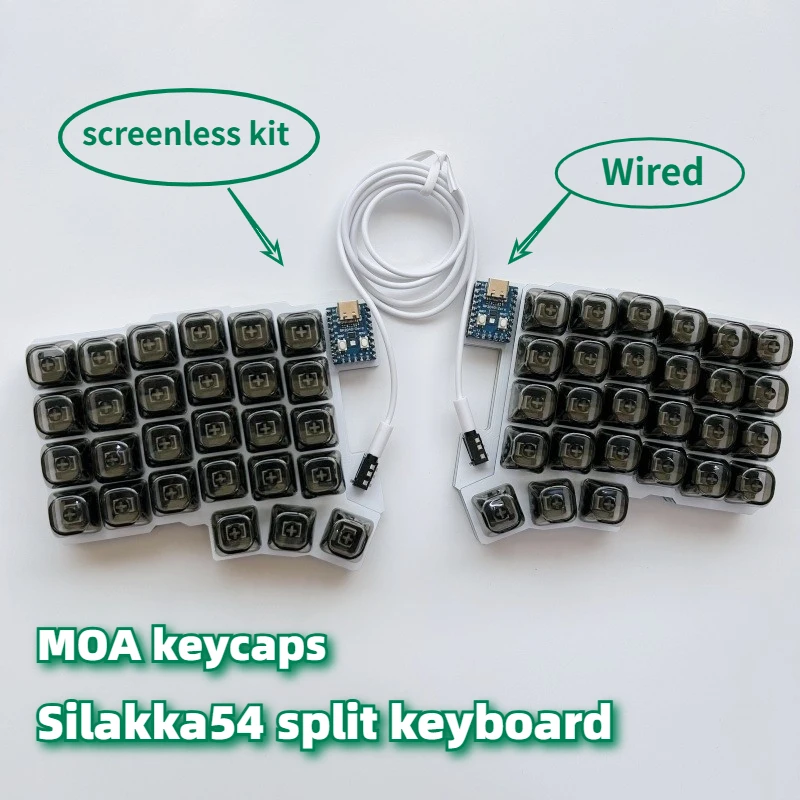 

Silakka54 Split Keyboard Wired Hot Swap Mechanical Keyboard Ergonomics RP2040zero Support QMK/VIAL PC Gamer Keyboard Accessories