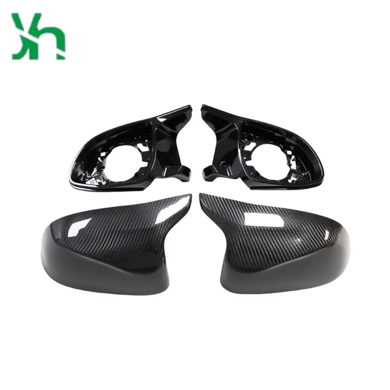 ل BMW X3M X4M X5M X6M F95 F96 F97 F98 الملحقات الخارجية مرآة الرؤية الخلفية إطار ألياف الكربون مرآة جانبية 4 قطع #2