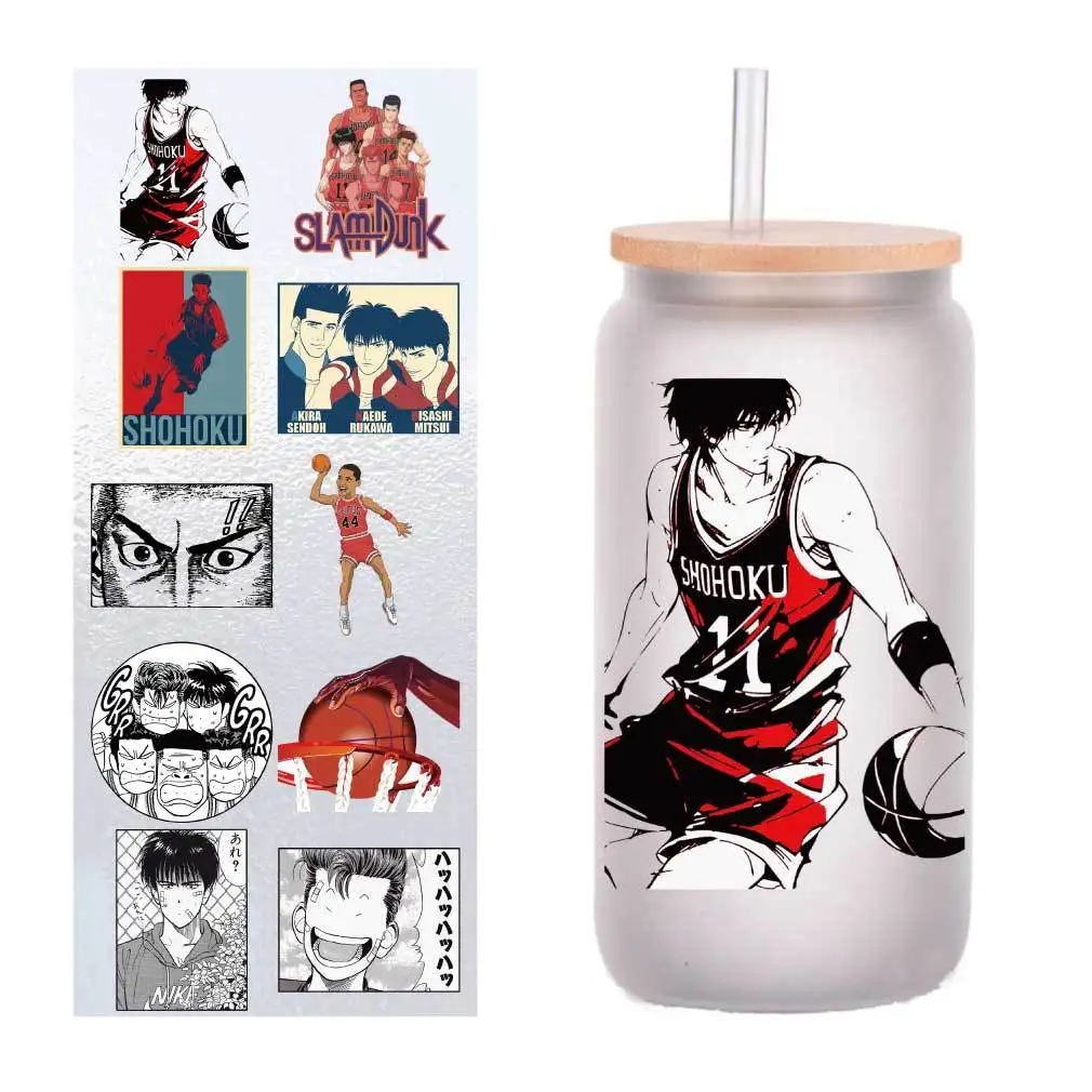 

10/Pack Slam Dunk Master Hanamichi Sakuragi UV Transfer Sticker Crystal Label Pen Cup Sticker customized four inches