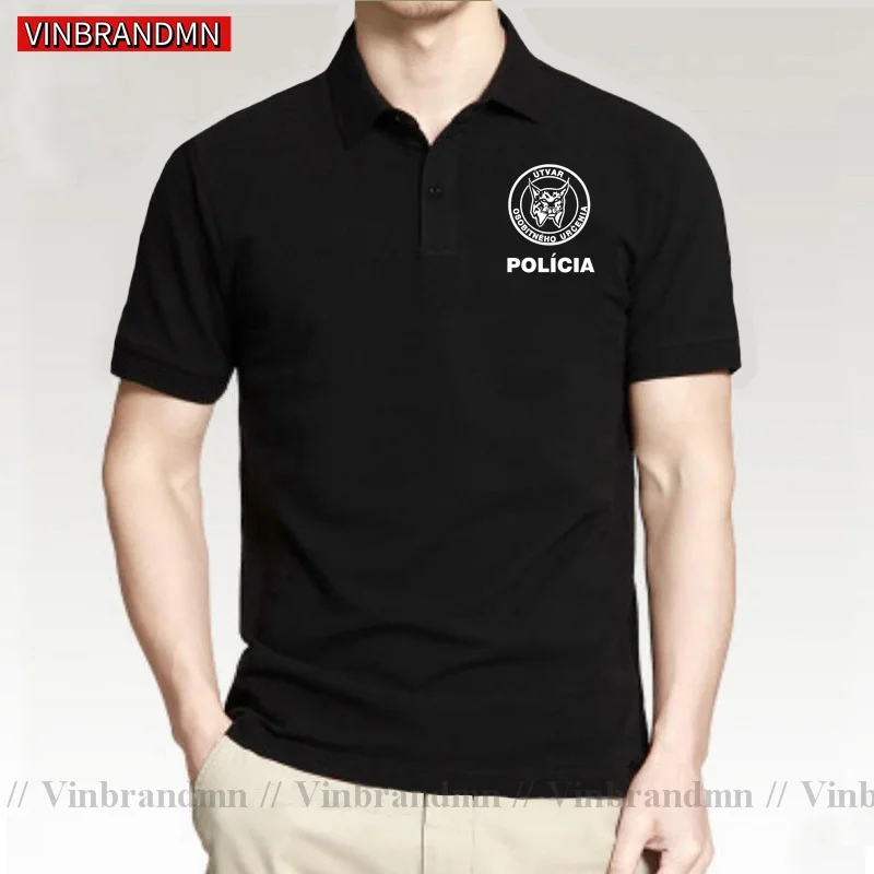 Slovakia Special Forces Tactical Unit Lynx Commando Swat Polo Shirts Fashion Vintage Short Sleeve Casual 100% Cotton Polo Shirt