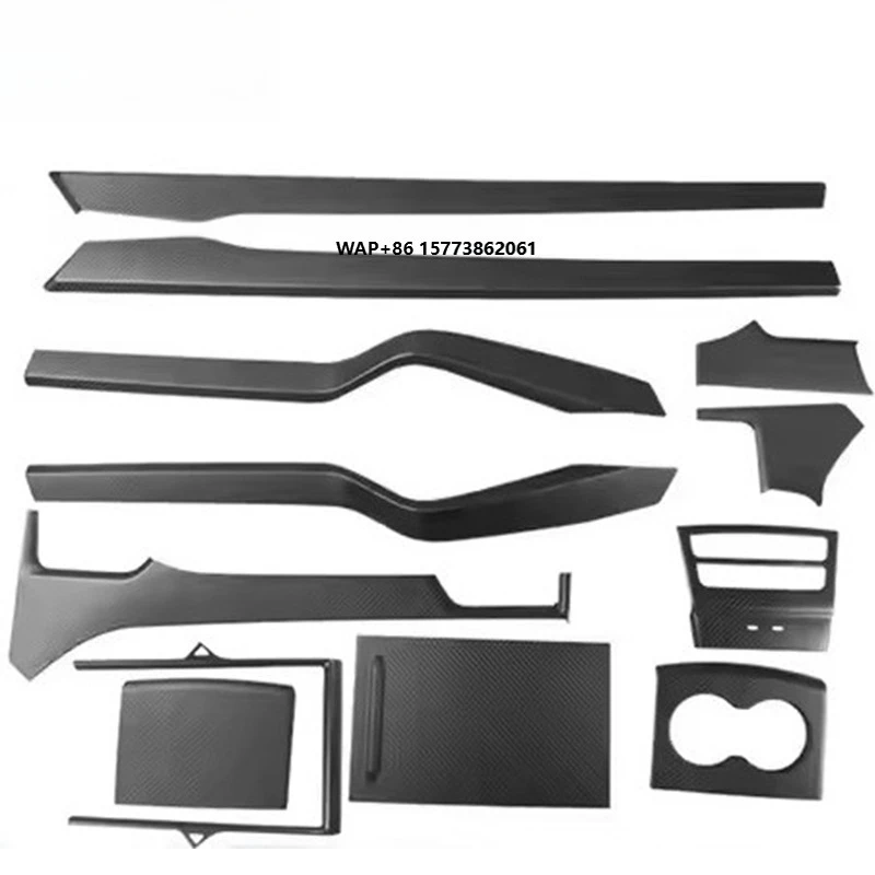 

Model X Interiors Cover Trims for Carbon Fiber Center Console 12 Pcs Car Interiors Set for TESL Model X 2016-2021