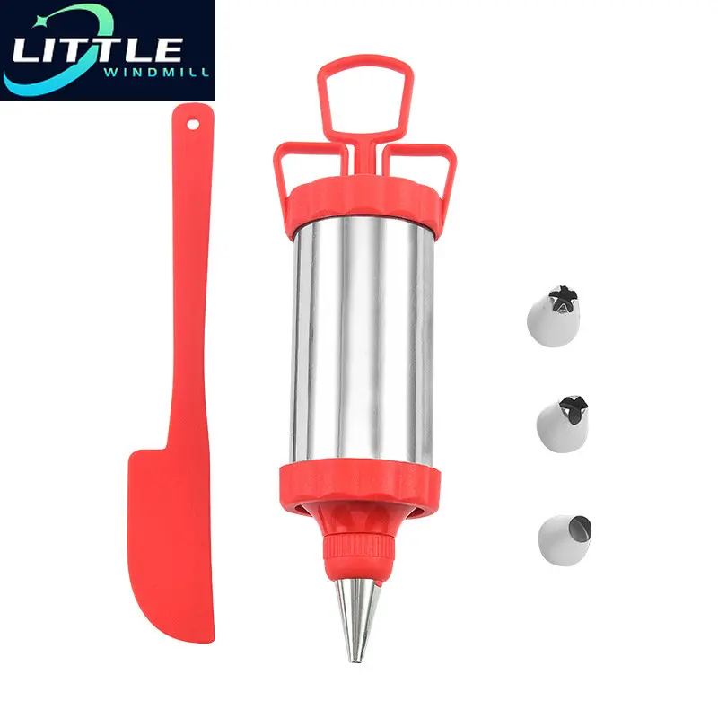 Stainless Steel Cookie Decorating Gun Sets Biscuit Press Maker Cream Pastry Syringe Extruder Nozzles Kitchen Baking Tools