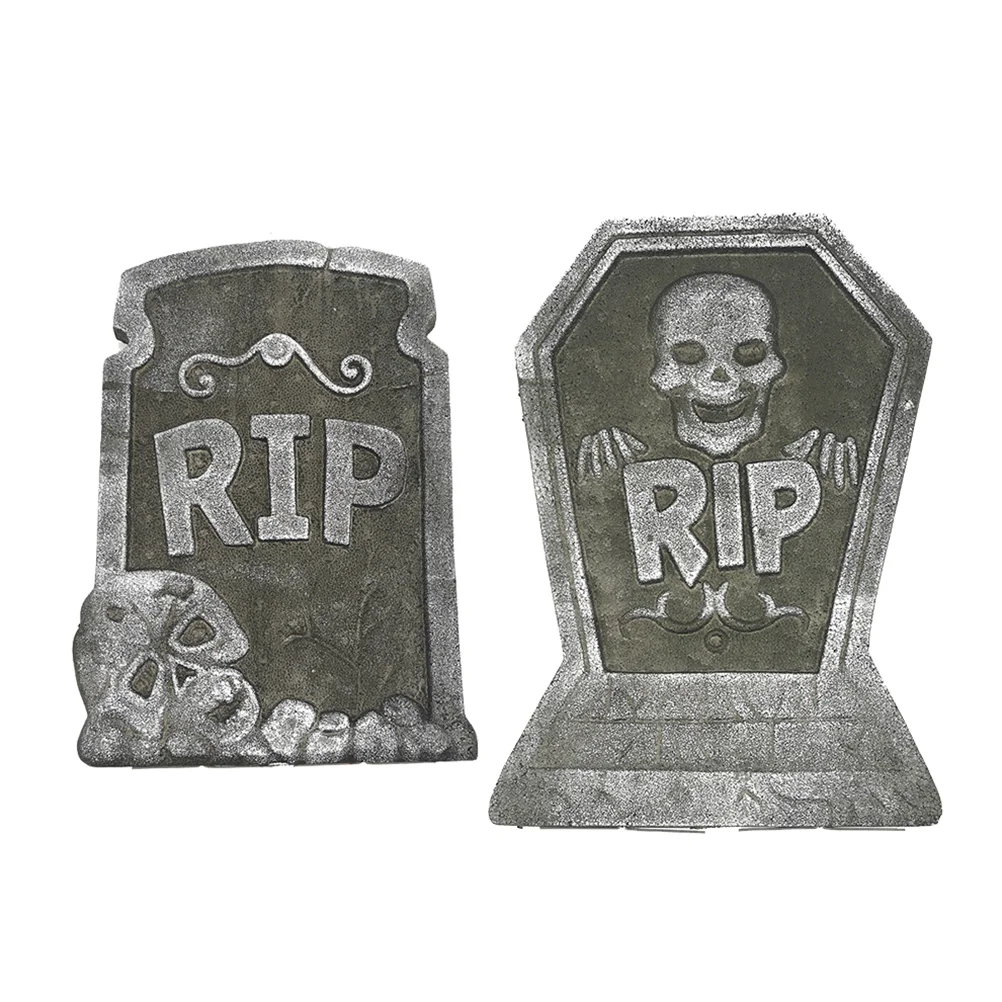 

2 Pcs Halloween Decorate Haunted House Decorations Outdoor Horror Layout Tombstone