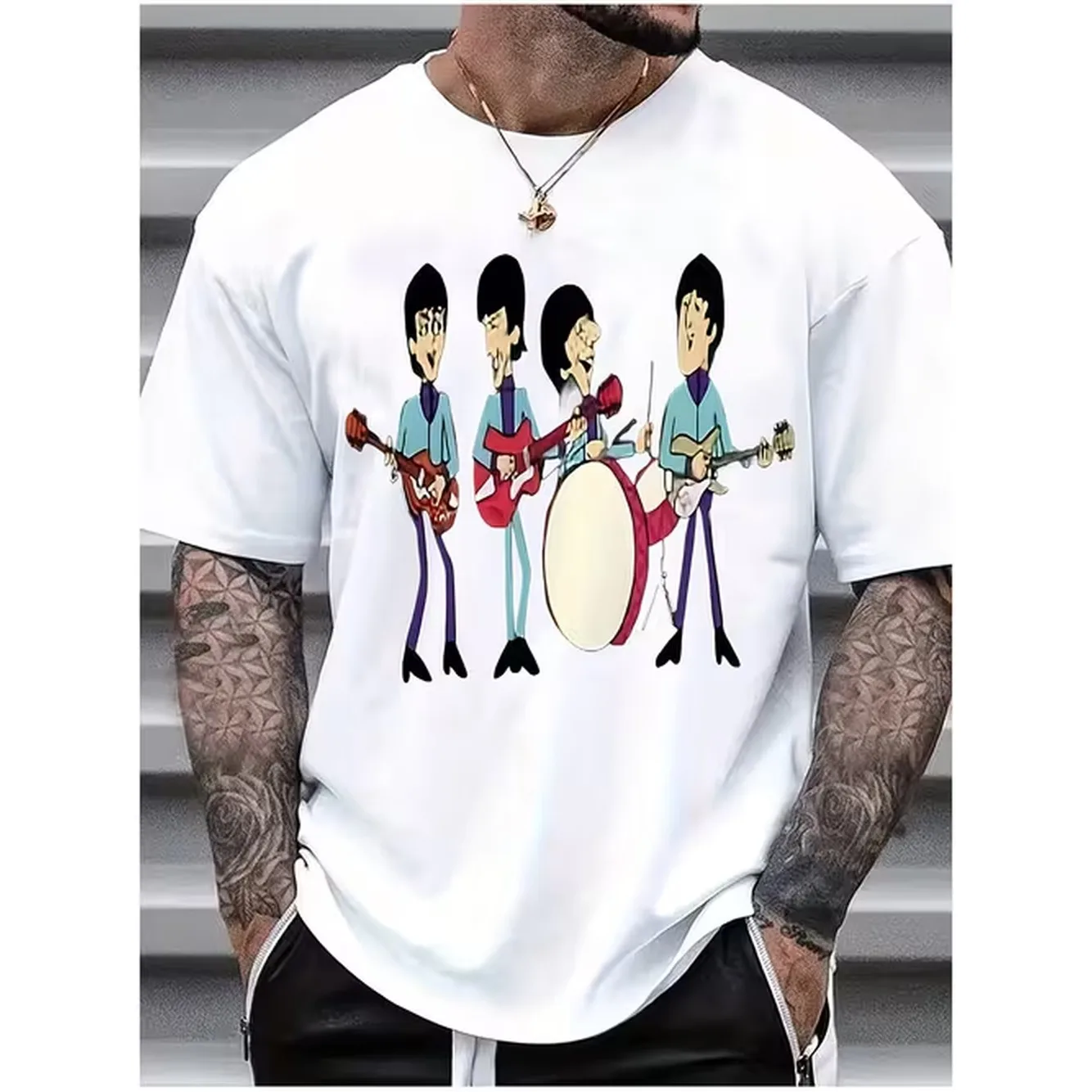 Mens Casual Daily Cotton Breathable T Shirt 180G Halloween Theme Fun Printed T Shirt Fashionable Versatile Top Mens T Shirt Breathable And Moisture Absorbing Fabric Suitable For