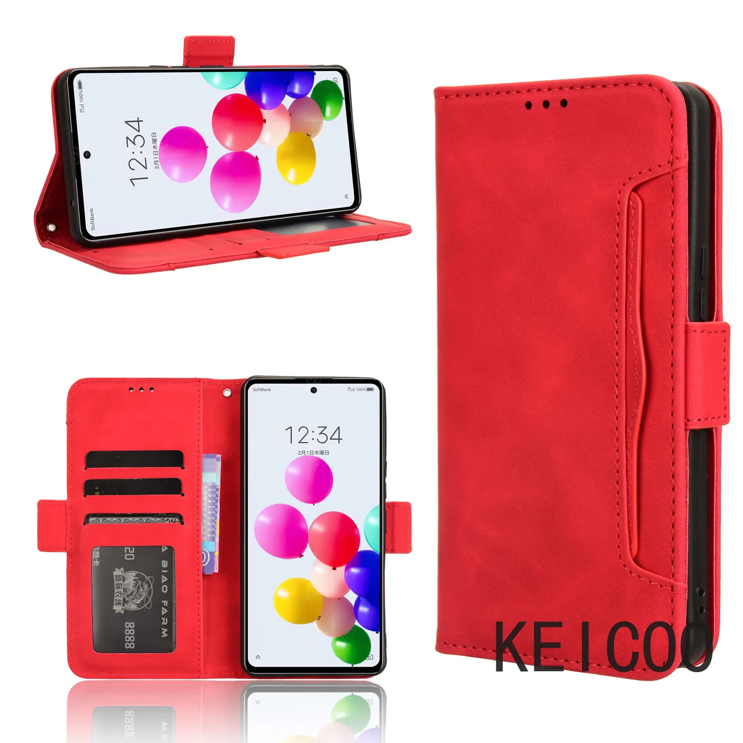 Wallet Cover for ZTE Anshin Family A31 V30 L9 A71 A51 Convenient Phone Holder Shell Non-slip Card Slots Solid Color Case