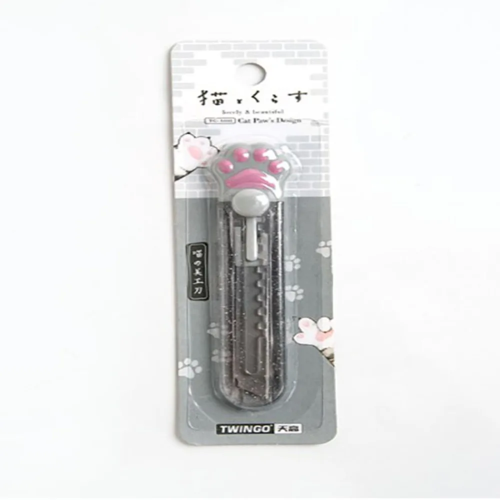 Portable Ps Cat Paw Art Utility Knife Transparent Sharp Blade Paper Cutter Blade Stationery Stationery