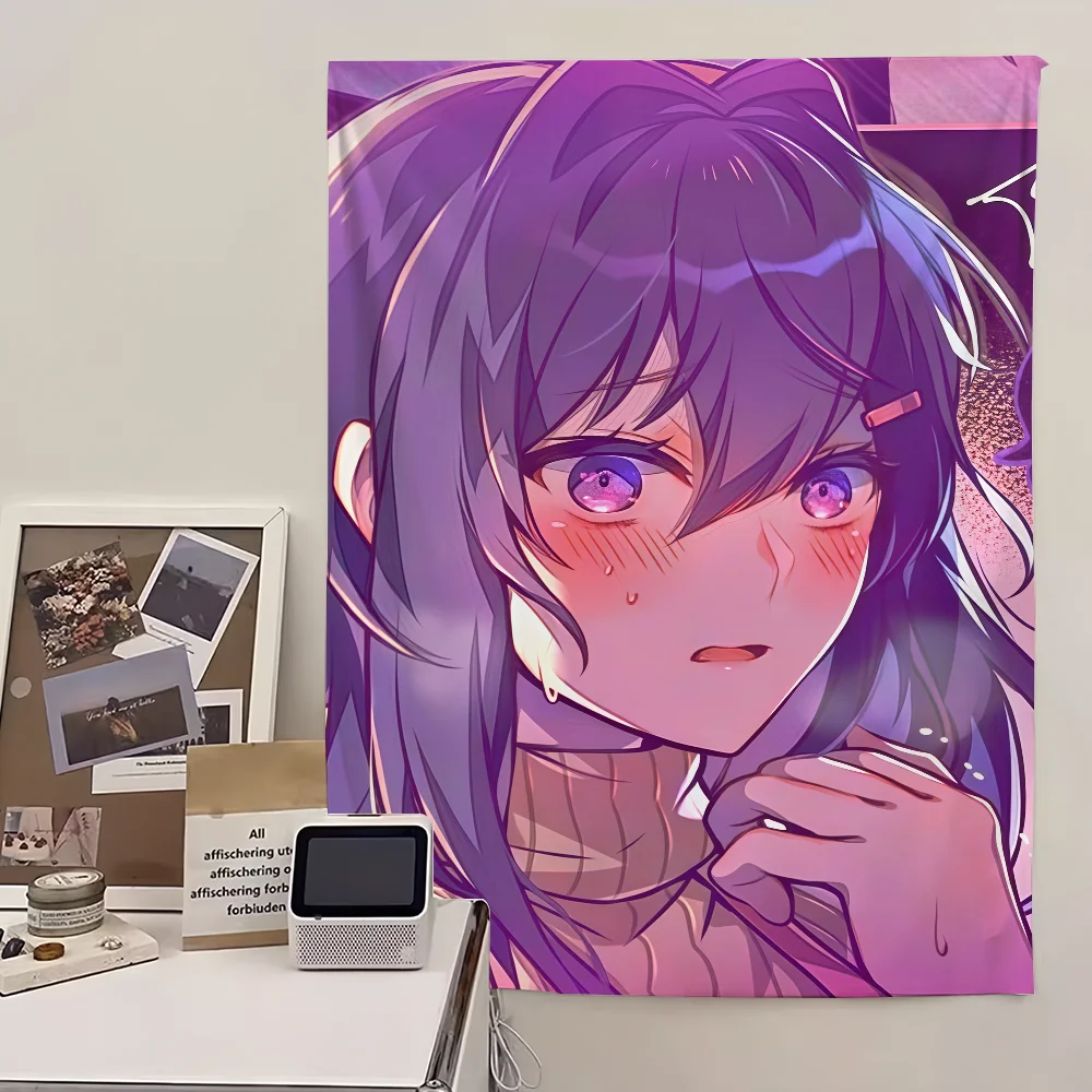 Anime GAME Girl Y-Yuri Flagge für Wohnzimmer, Wanddekoration, Club, Zuhause, Wohnheim, Kunst, Garage, Bar, Live-Dekoration, Banner