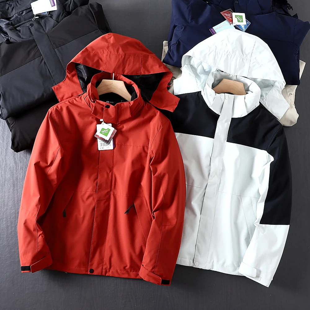 

Уличная повседневная куртка-трансформер: ветрозащитная, водонепроницаемая, молодежная, модная, приталенная, зимняя верхняя одежда, с застежкой-молнией, длинная...