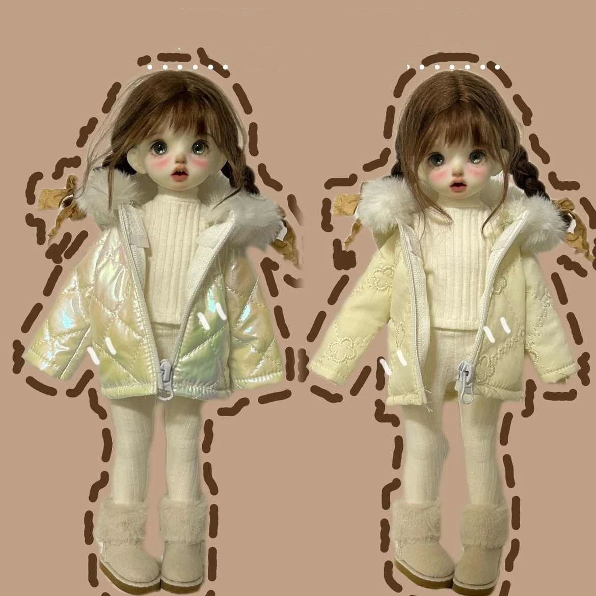 BJD doll clothes suitable for  1/6 size coat vest yoga pants socks doll accessories (3 points)